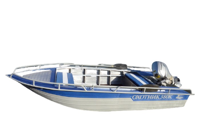 Алюминиевая моторно-гребная лодка Охотник 380К