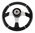 Рулевое колесо ORION обод черный, спицы серебряные д. 355 мм Volanti Luisi